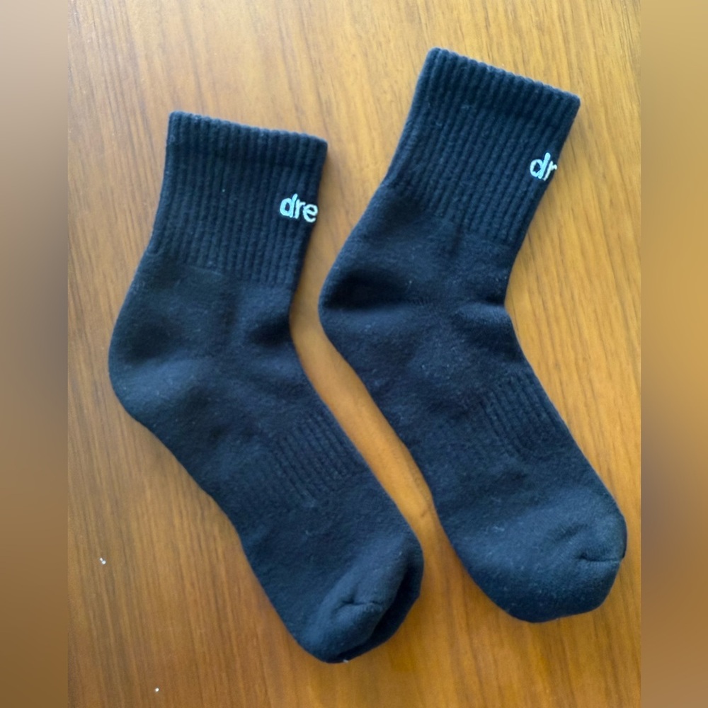 New! Drew Black Crew Socks
